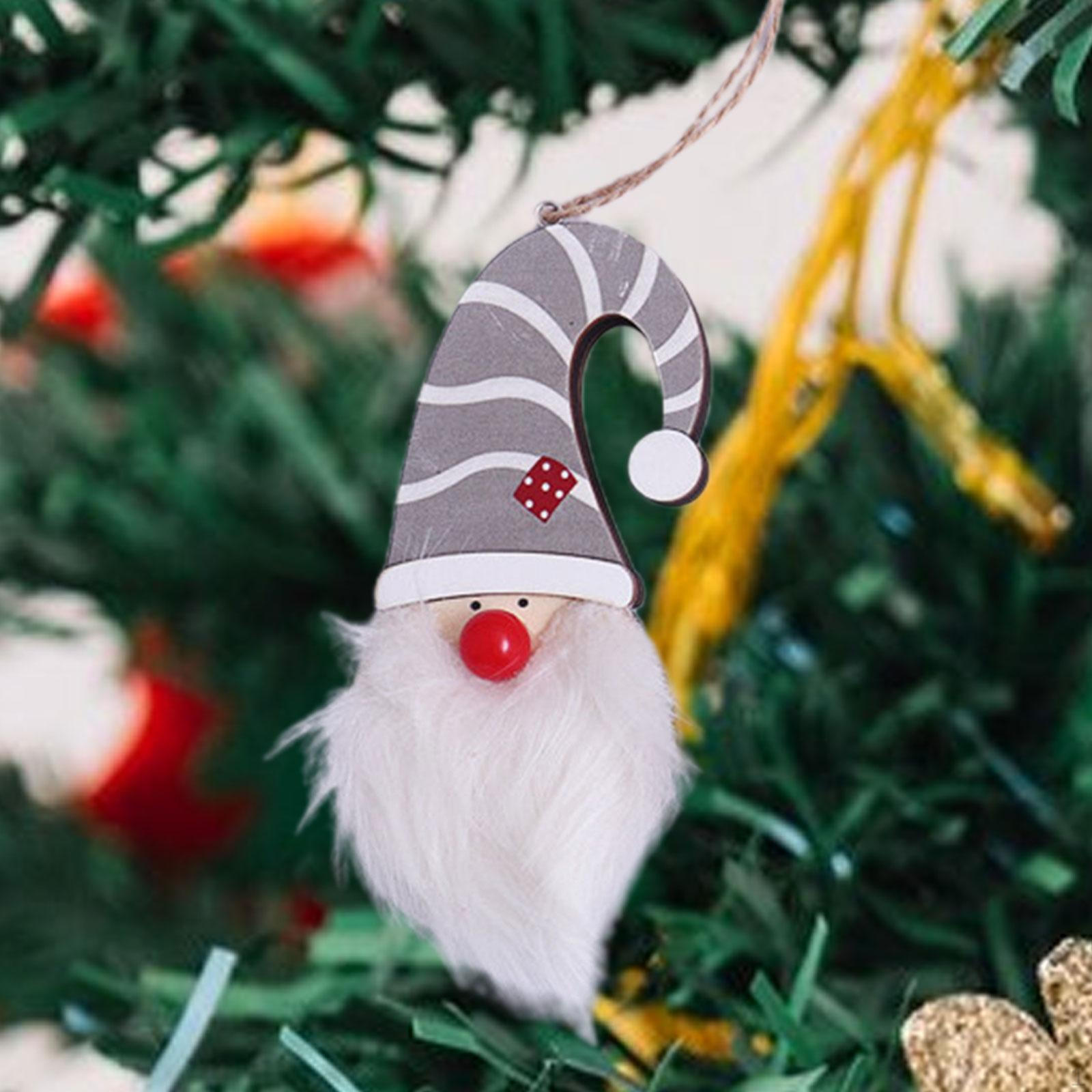 

Santa Claus Christmas Tree Hanging Ornament Decoration Creative Cute Charm Pendant White Hat