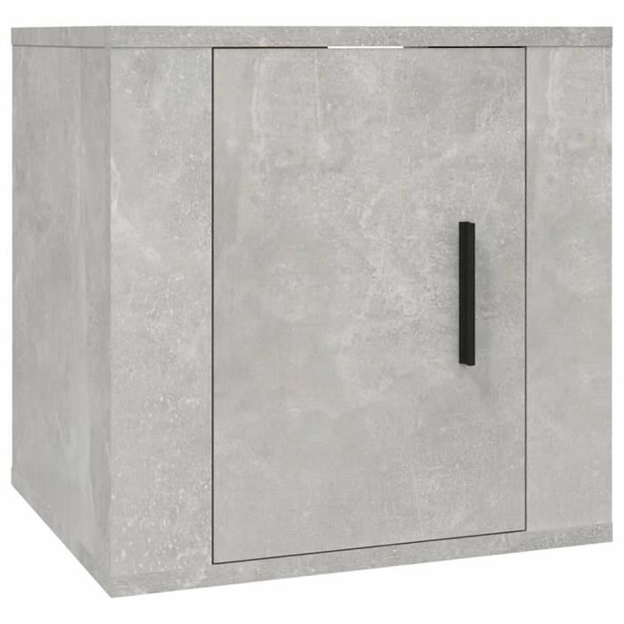 816648 vidaXL Meuble TV mural Gris béton 40x34,5x40 cm