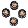4PCS Electric Guitar Bass Knobs Potentiometer Knob Caps for Volume Tone Control Musical Instrument Parts Yellow Black