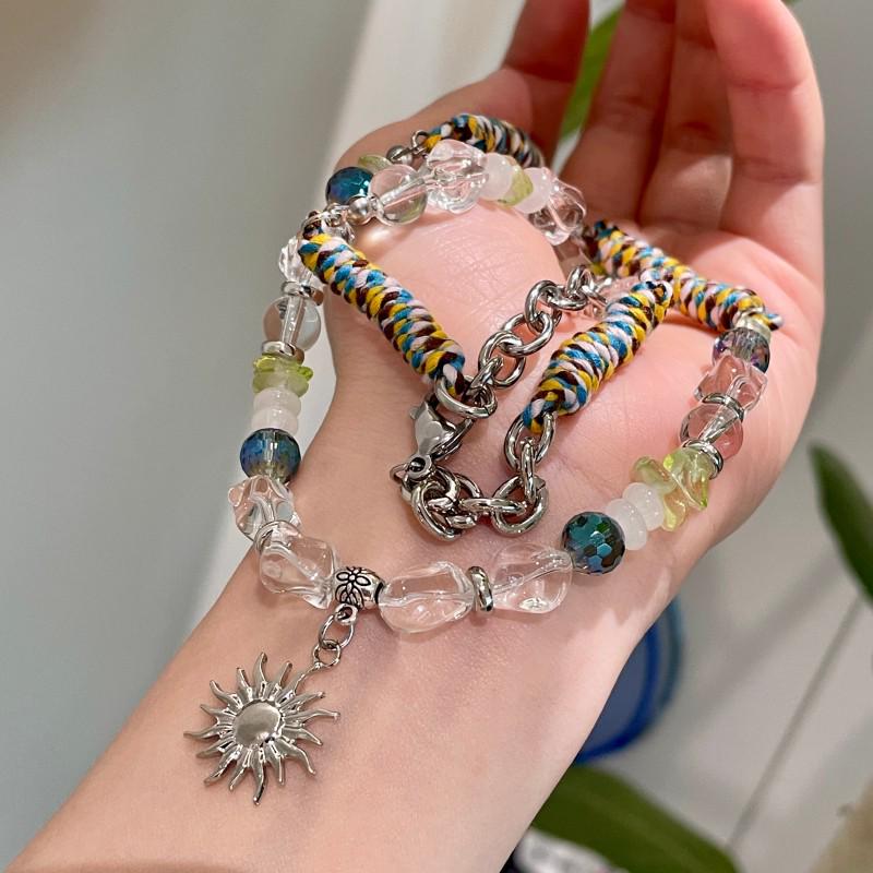 

Ожерелье-чокер Подсолнух на рассвете из плетеных хрустальных бусин - Модный женский тренд