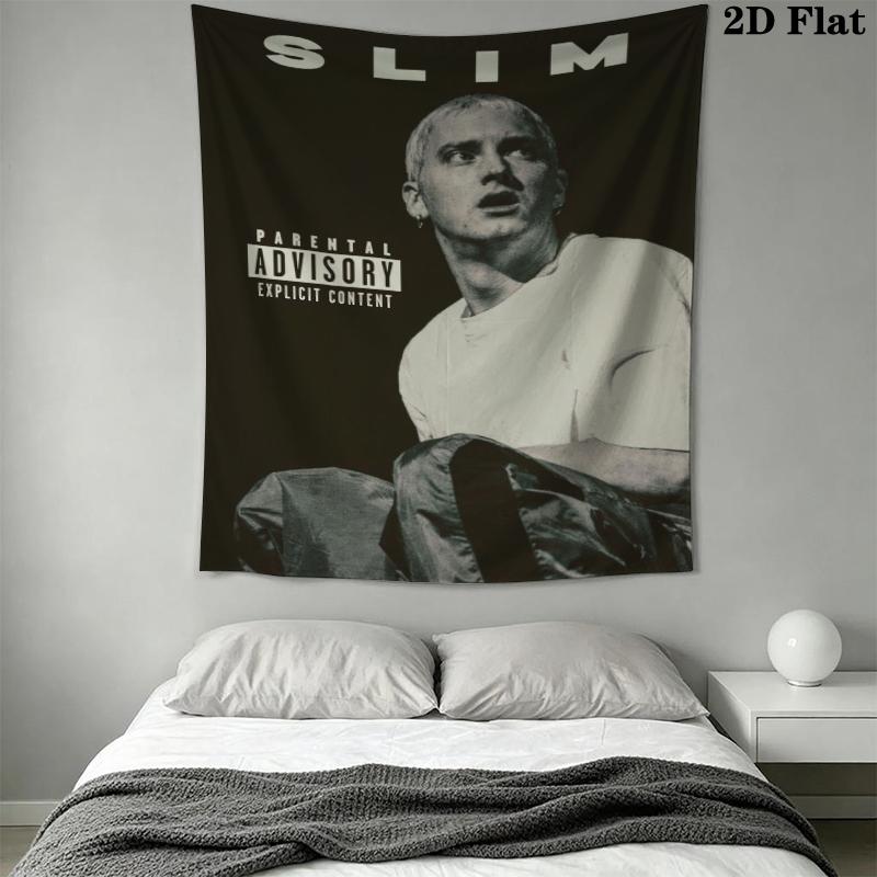 Eminem Wall Tapestry Aesthetic Wall Hanging Printed Fabric Blanket Decorative Tapestries for Bedroom Living Room Home Decor