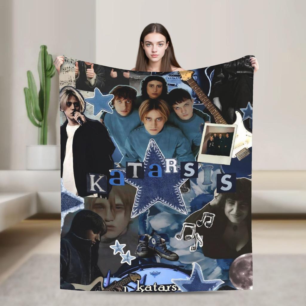 Katarsis Tavo Akys Eurovisions 2025 Blanket Quality Soft  Throw Blanket Winter Decorative Outdoor Print Bedspread