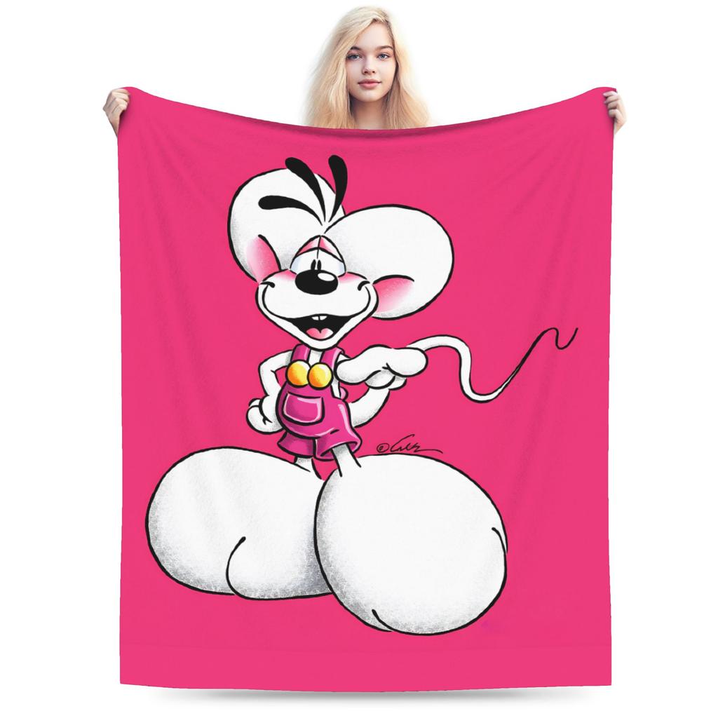 Super Warm Blanket Girls Boys Airplane Travel Diddl Cartoon Throw Blanket Flannel Bedspread For Bedroom Aesthetic Sofa Bed Cover