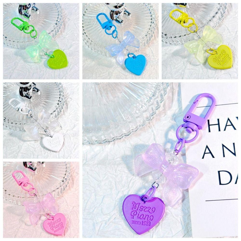 

Брелок для телефона с сердечком и бантом, анти-потерянная любовь, подвеска для телефона, светящийся бант, цепочка для телефона, женская леди, девушка