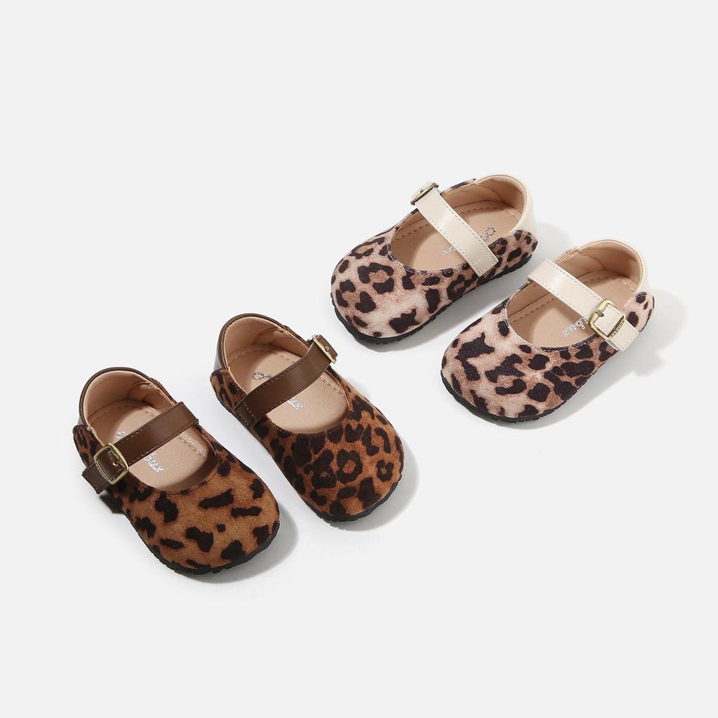 Spring 2026 Soft Sole Leopard Print Baby Walker Shoes for Girls – Korean Style, Non-slip, Fashionable, Small Leather Design