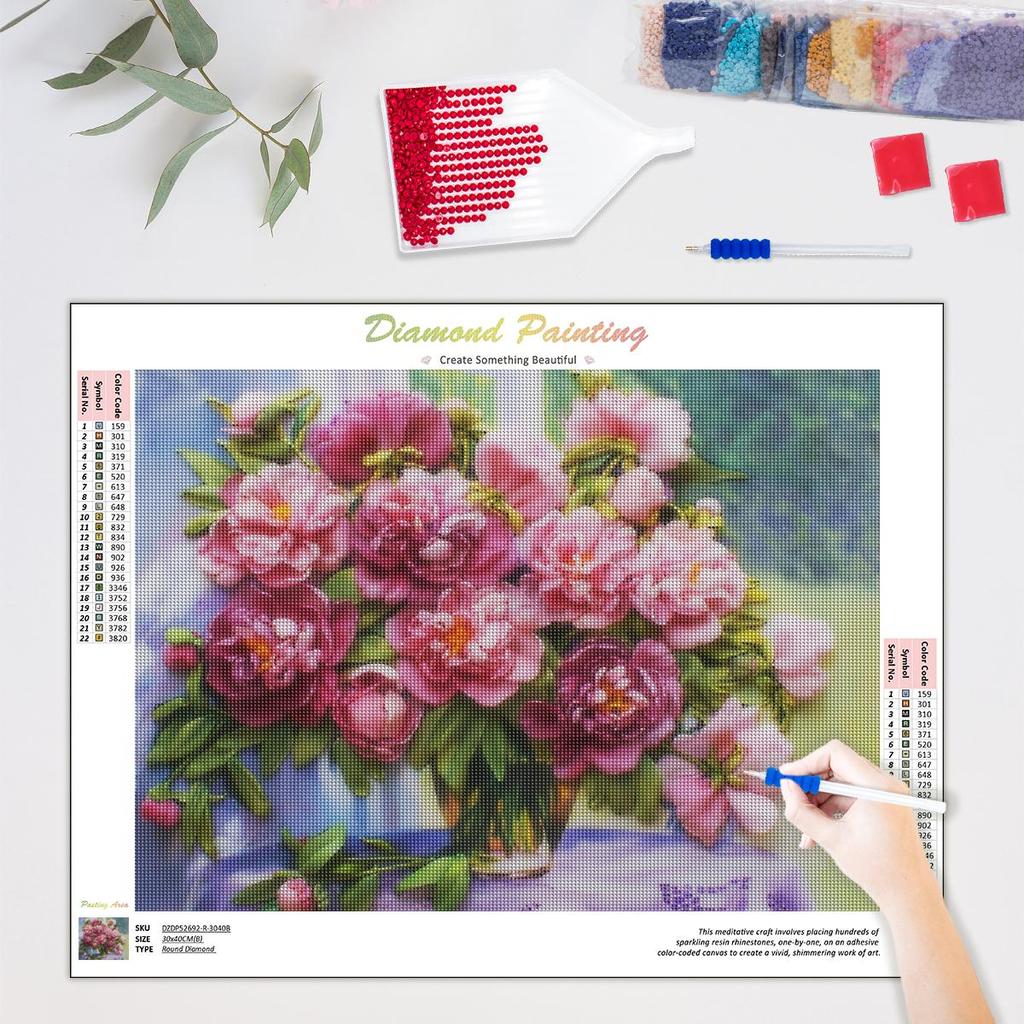 5D Diamond Painting For Adults Cat Flower Mosaic Diamond Embroidery Animal Picture Of Rhinestone Handmade Home Decor 30x40cm/12x16inch