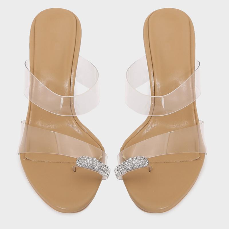 Mode Neues Design Damen High Heels Sandalen Mode Transparentes PVC Offene Zehen Stiletto Sommer Elegant Party Schuhe für Dame Größe 35-42