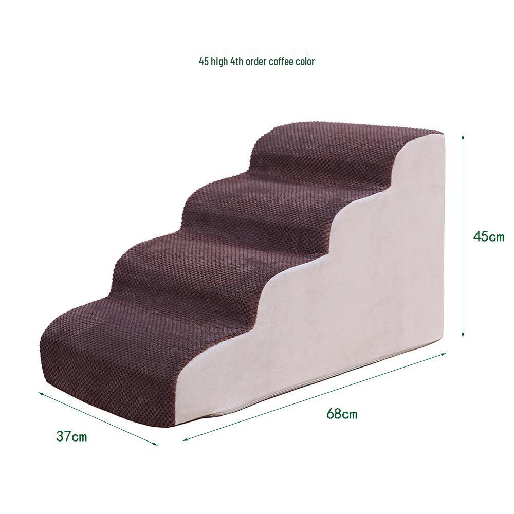 Schůdky a rampa pro domácí zvířata: Odnímatelné, pratelné pěnové schůdky pro kočky a psy, ideální k postelím a pohovkám