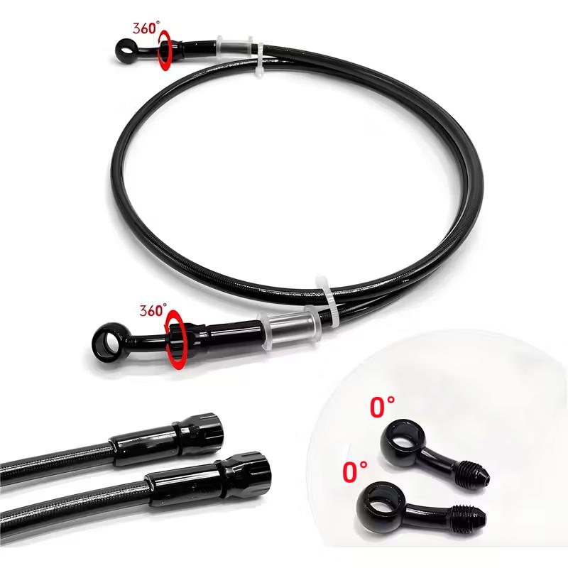 60CM Universal Motorcycle Brake Line Aluminum Head Fuel Line Disc Brake Hose Parts For ATV Motorcycle Motocross