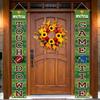 2pcs Door Banner Football Party Game Time Touchdown 12x70in Polyester