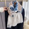 Women Fashion Winter Warm Cashmere Scarves Embroidery Pashmina Blanket Thick Shawl Wrap Neckerchief Bufanda Echarpe Poncho Scarf