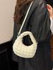 Women's Lightweight Cloud Bubble Crossbody Bag - Luxury Grid, Exquisite Dumpling Design