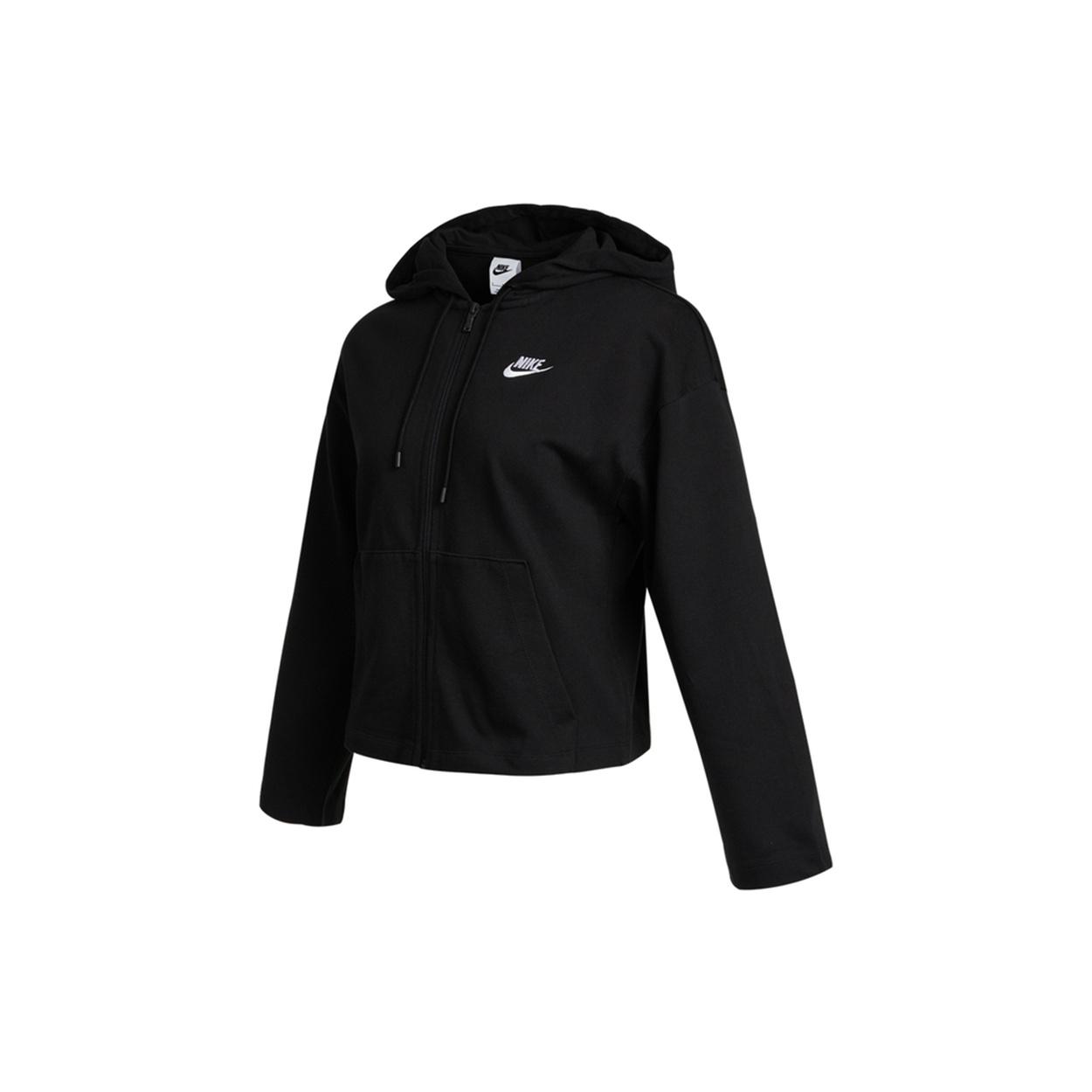 (WMNS) Nike Sportswear Jsy Fz Hoodie Jacket Black Women s CJ3753-011 L