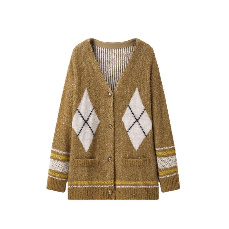 Peacebird Women's V-Neck Knitted Cardigan