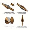 Carbon Steel Black Fillister Head Step Drill Bit Set, HSS Cobalt Titanium Conical Cone, Multiple Hole 50 Sizes 5pcs