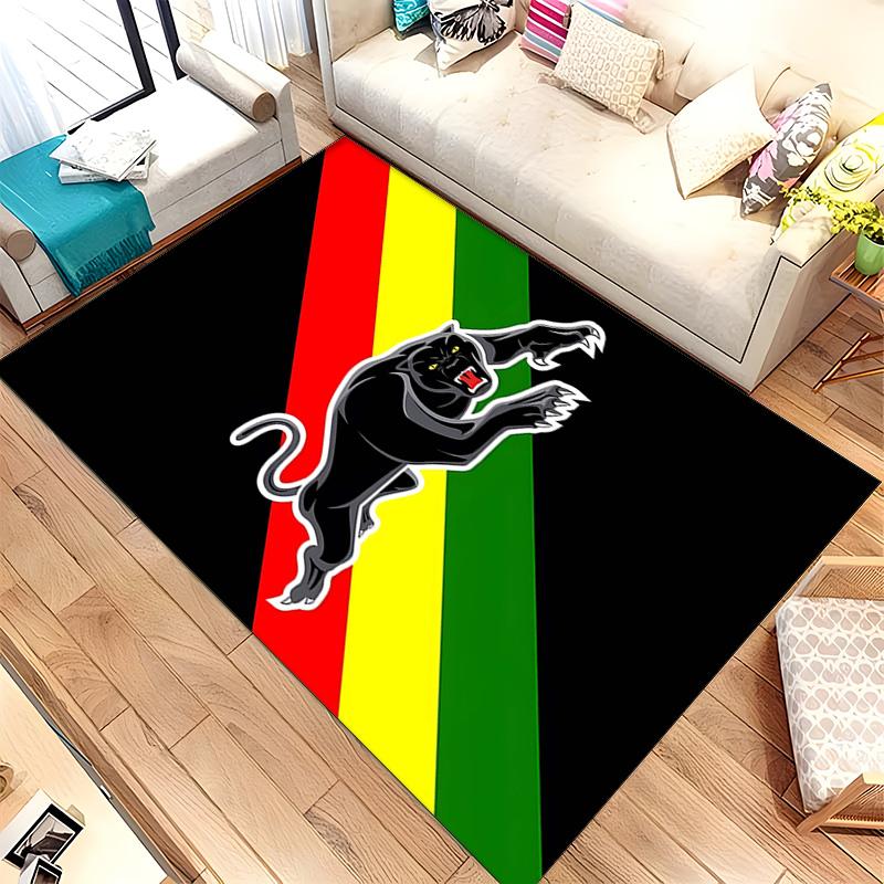 Penrith Panthers (5) Rug Suitable For Living Rooms Bedrooms Computer Rooms Dining Areas And Placement Under Tables And Chairs Also An Ideal Choice For