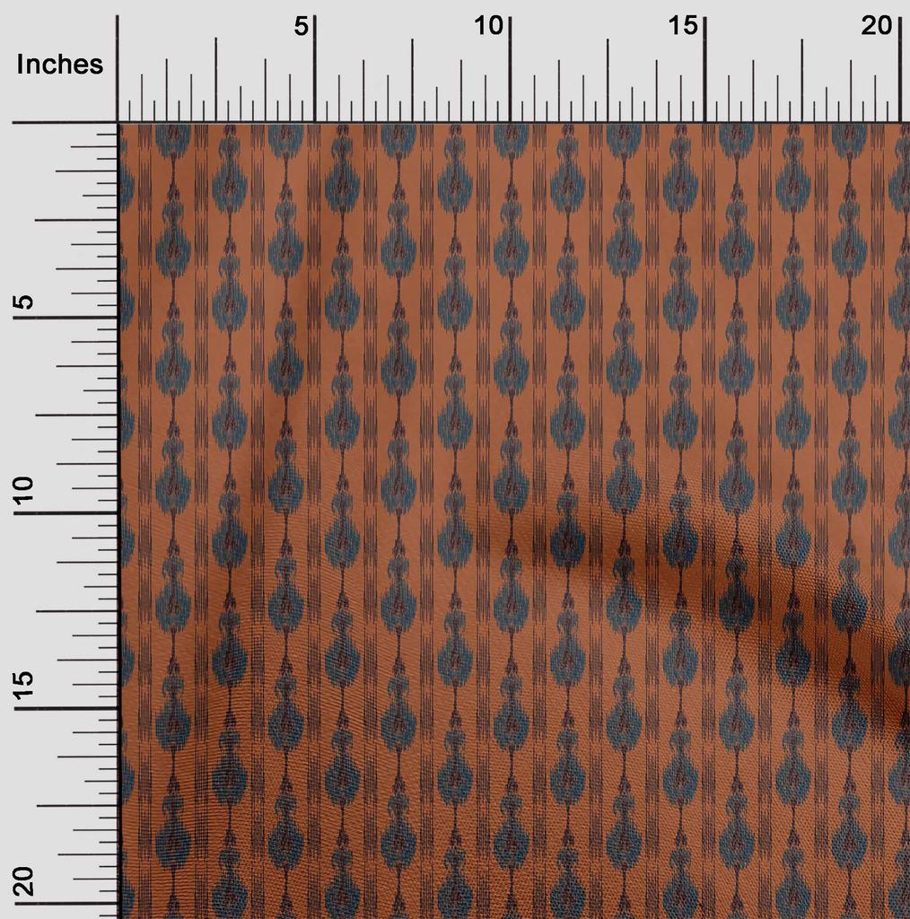 oneOone Cotton Flex Fabric Stripe Ikat Print Fabric By The Yard 40 Inch Wide
