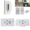 2 Pack Stylish 2 Outlet 2 Usb Port Wall Socket Charger Panel Set