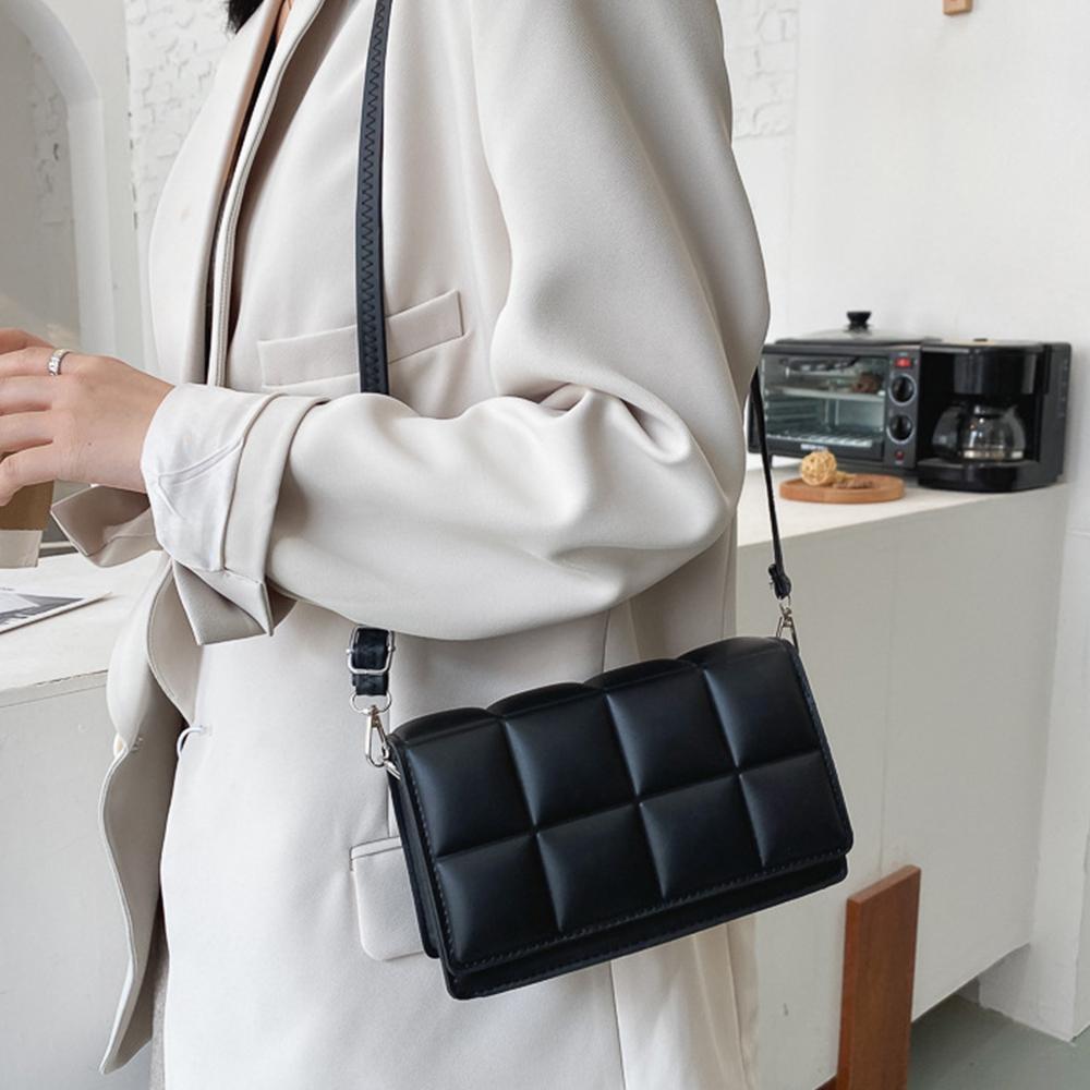 Fashionable Small Square Bag Large Capacity Single Shoulder Bag Small PU Leather Women's Crossbody Bag Trendy Handbag