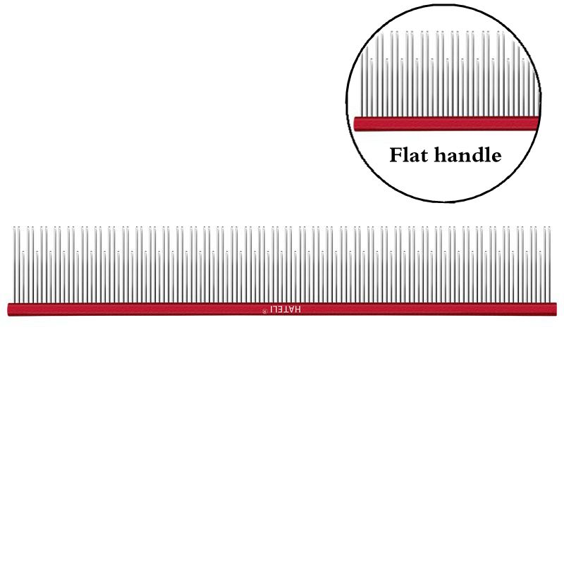 22cm Metal Pet Comb Cat Dog Hair Grooming Stainless Steel Comb Removes Loose Hair Tangles Professional Dog Grooming Supplies