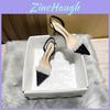 Fish Mouth Sandals For Women With Pu Material And Slim Heel For Spring Summer Fashion