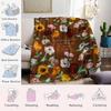 Bohemian Florals Flannel Blanket Warm Soft Halloween Christmas Couch Warm Cozy Decorative Decor Gift for All Season