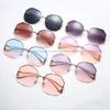 Fashion Rimless Square Sunglasses Men Women Uv400 Gradient Frameless Sun Glasses For Men Popular High Quality Metal Eyewear