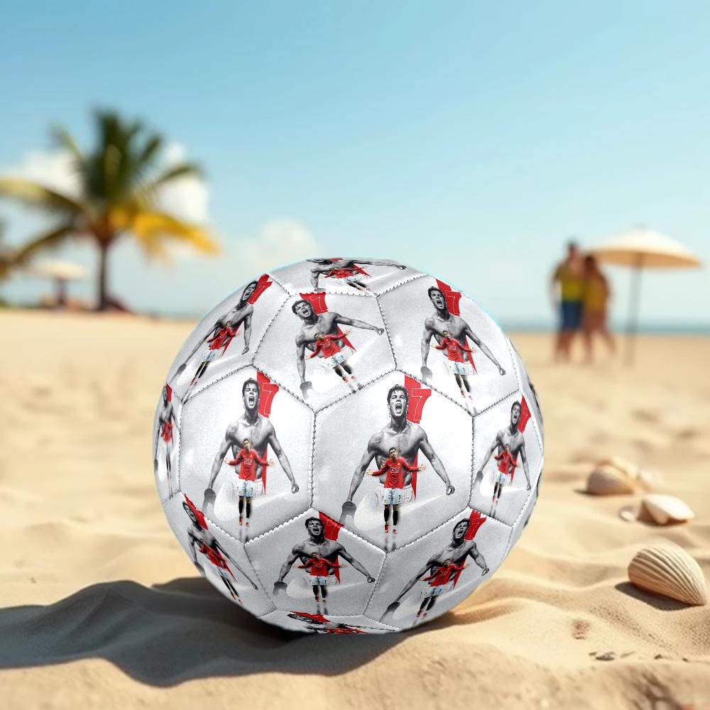 Cristiano Ronaldo Soccer Ball Size 5 Football Machine Sewn Indoor/Outdoor Universal Football for Football Accessories Perfect Gift for Friends & Famil