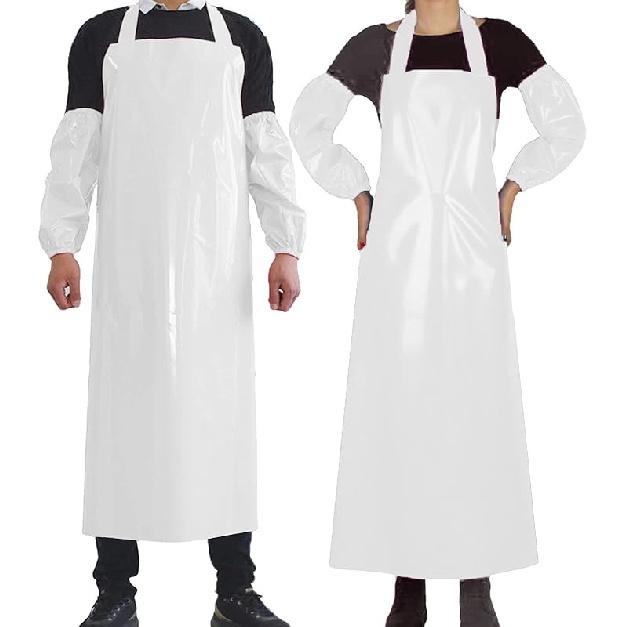 ELEBOX Waterproof Oil Proof Bib Apron Utility Apron Chemical Resistant Apron with Sleeve Work Apron Ultra Lightweight