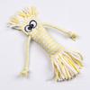 Cartoon Character Shaped Braided Dog Rope Toy Cotton Squeaky Free Chew Toy for Puppy Interactive Teething Play