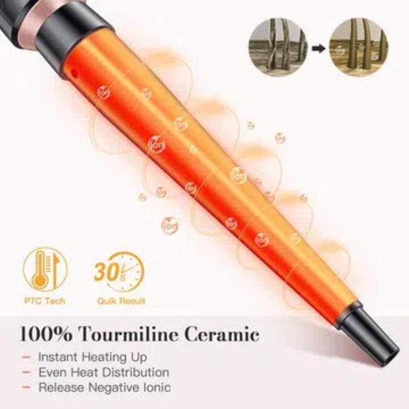 Curling Iron 4 In 1 Hair Crimper Wand Set 3 Barrel Hair Waver With LED Temperature Control