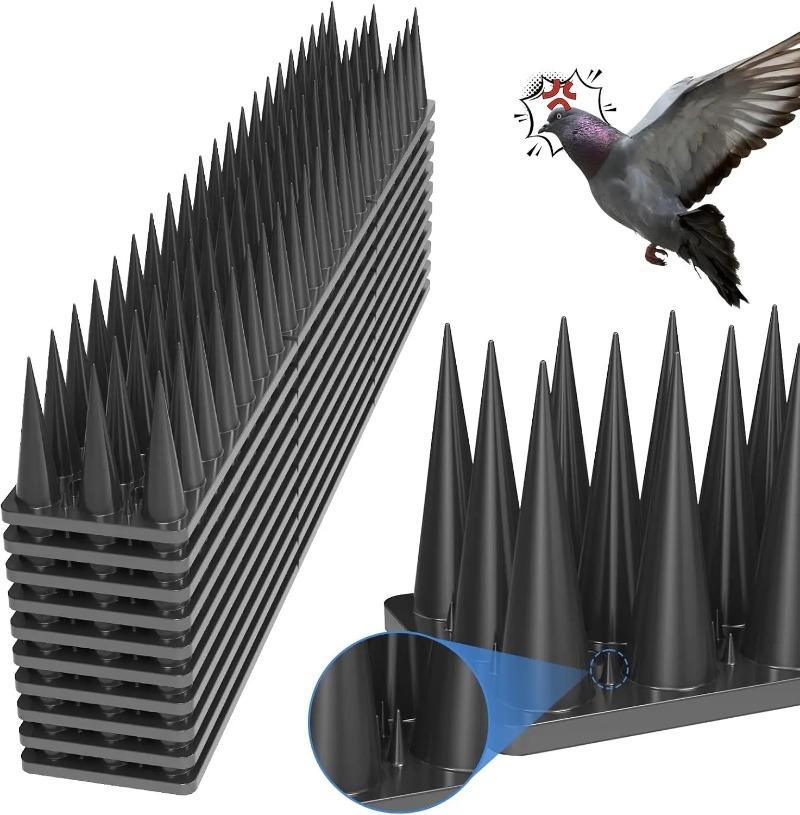 Plastic Bird Spikes Detachable Deterrent Burglar Pigeons Cat Repellent Spike Roof Fen Wall Outdoor Repeller Anti Climb Spikes