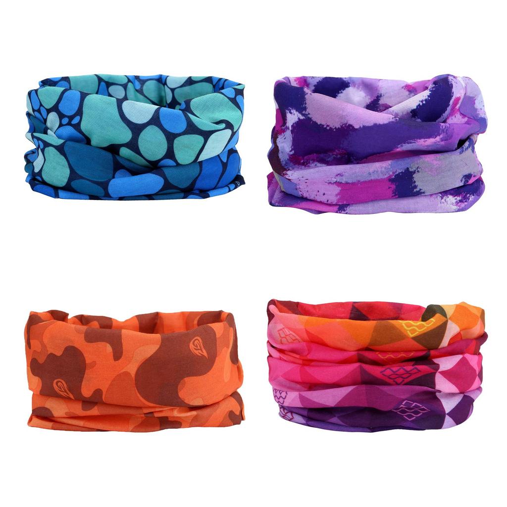 4 Half Face Head Hair Neck Multipurpose Hats for Women and Raindrop Rainbow Purple [SMEHCF] Headbands, Bandanas, Balaclavas, Masks, Shields, Scarves,