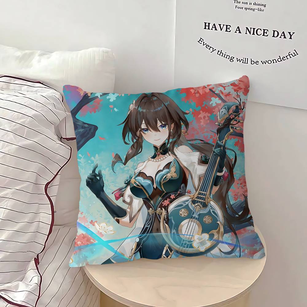 ANIME R-Ruan Mei Ahornblatt Design Kissenbezug Fröhliche Herbsternte Dekor Feiertagsdekoration Kissenbezug