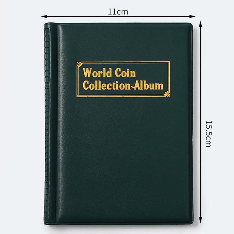 Kniha na sbírku mincí se 120 kapsami 10 stran Držák na sbírku mincí Album Organizér na pamětní mince Úložný prostor