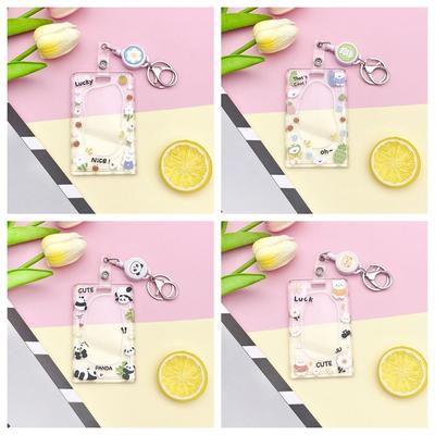 Rabbit Rabbit Card Case Panda Lanyard Bus Card Box Elegant Cartoon Acrylic Card Holder  Business