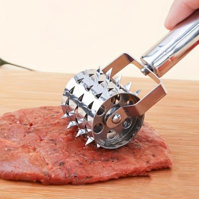 1 aguja ablandadora de carne profesional de acero inoxidable, herramientas de cocina, accesorios de cocina, aguja ablandadora de filetes, rompe costillas