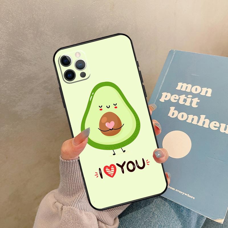 Cute Avocado Case For 17 Air iPhone 16 15 14 13 12 11 Pro Max 12 mini XR 15 16 Plus 16e Back Cover Shell