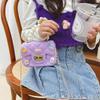 Baby Girl's Bag Bead Handle Shoulder Bag Children's Crossbody Bag Kids Bag With Self-Adhesive Patch