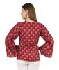 Moomaya Printed Top Full Sleeve Pleated Rayon Kurta Short Tunic Summer Blouse For