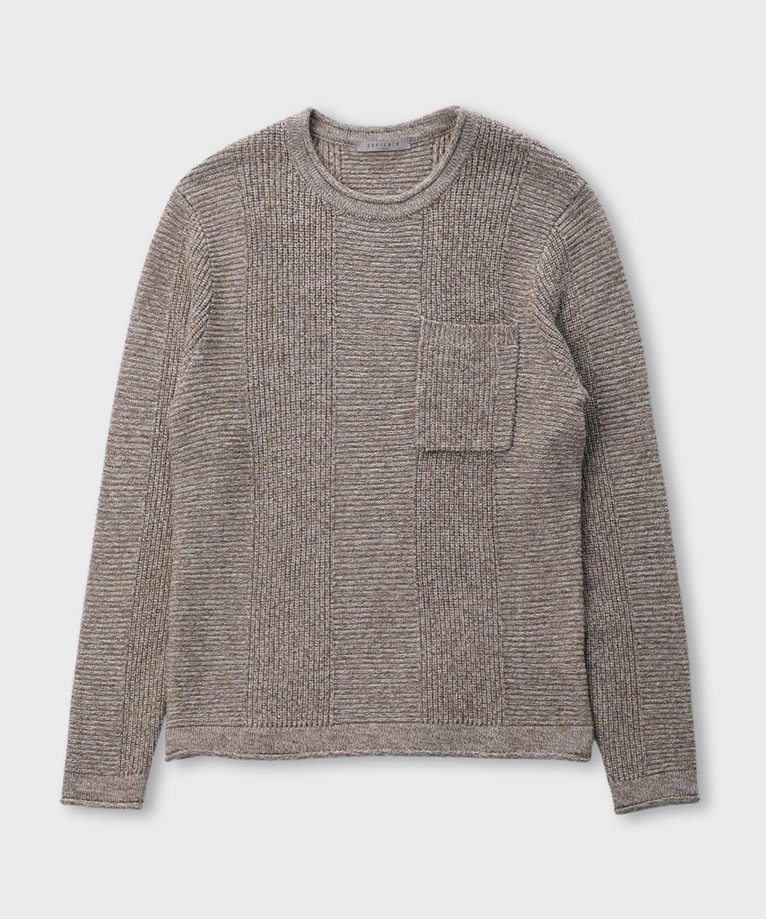 Panicalle Wool Blend Pocket Knit 2 Colors Beige/48
