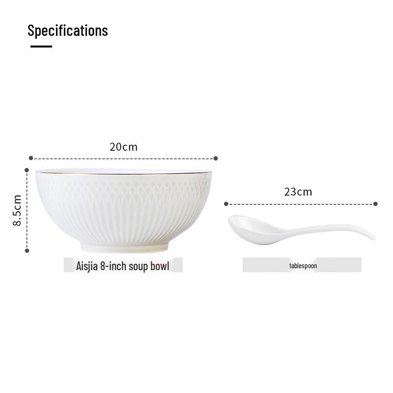 Jingdezhen Nordic Style Ceramic Soup Bowl