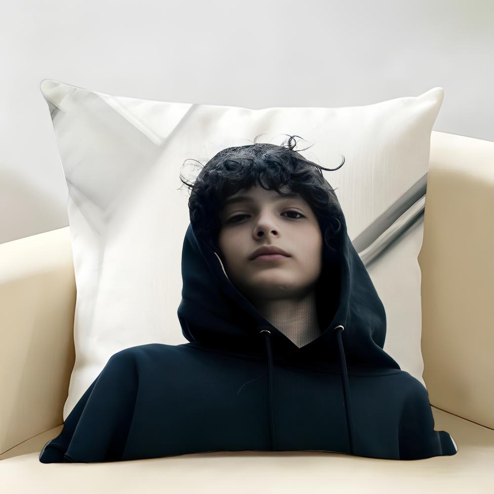 Actor FFinn WWolfhard Cushion Cover Natural Linen Organic Fabric DoubleSided Printing Room Sofa Decor Pillow Case