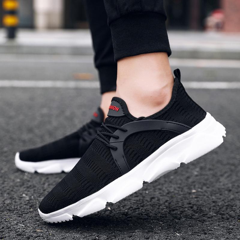 39-47 Large Simple Fashionable Breathable Solid Color Outdoor Sports Shoes Casual Shoes Men's Shoes Running Shoes