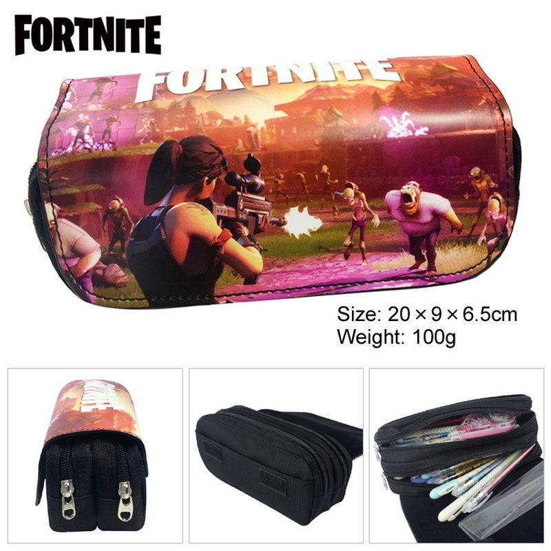 Pencil Bag Zipper Pen Case Cosmetic Pouch School Stationery Bag Storage