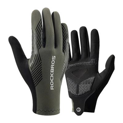 Shock-Absorbing Cycling Gloves Size M - Green Black