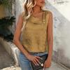 New Women's Casual Side-neck Sleeveless Regular Women's Top T-shirt