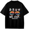 T-shirt vintage « Bruh We Out Teachers Happy Last Day of School » style rétro anime, cadeau pour ados (garçons et filles)
