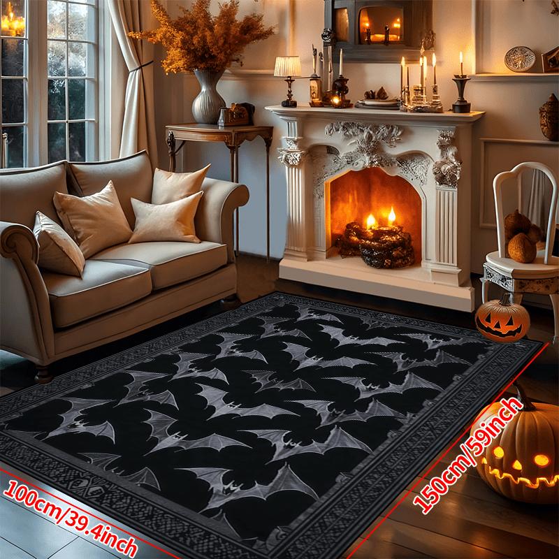 Tappeto Area con Sagoma di Pipistrello, Morbido Antiscivolo Lavabile in Macchina Tappeto Decorativo Arazzo per Sala Giochi Camera da Letto Soggiorno Decorazioni