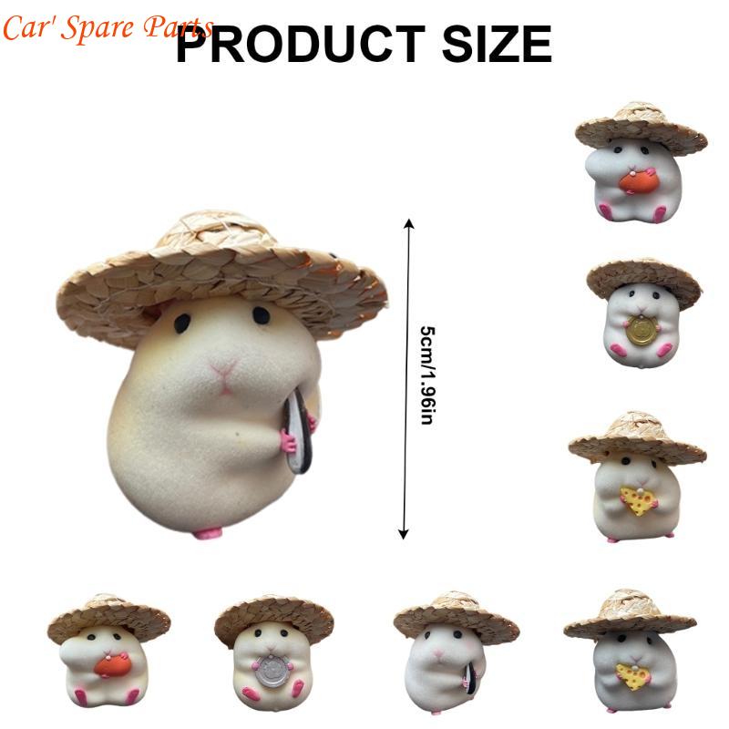 Y4UA Plush Hamster Car Company Hamster Car Ornament Attractive for Fun Loving Drives